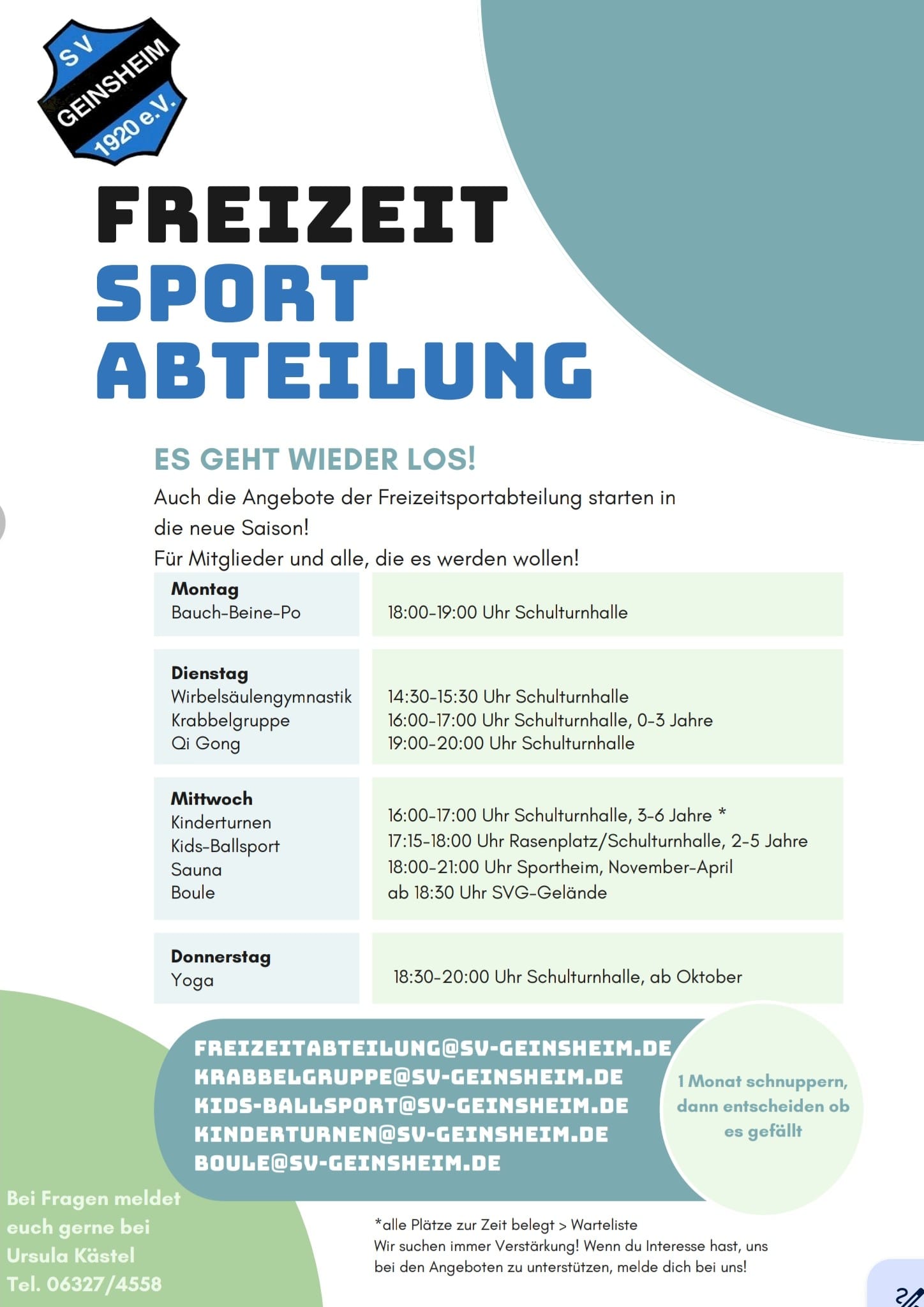 Turnstundeninformation